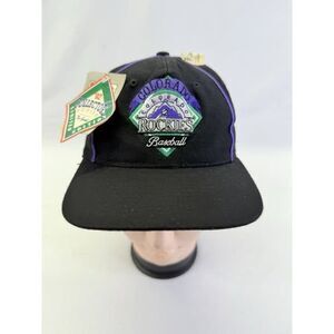 Vintage 1992 MLB All Star Game Colorado Rockies Snapback Hat Cap Wool